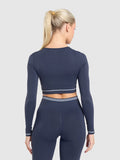 Gymshark Contrast Seamless Crop Top — Heavy Blue — 2