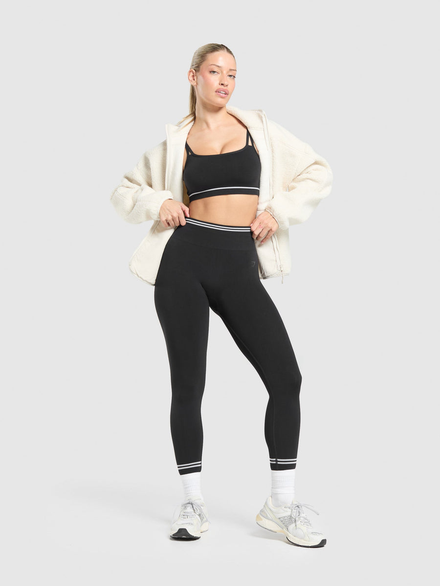 Gymshark Contrast Seamless Leggings — Black — 4