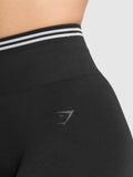 Gymshark Contrast Seamless Leggings — Black — 5