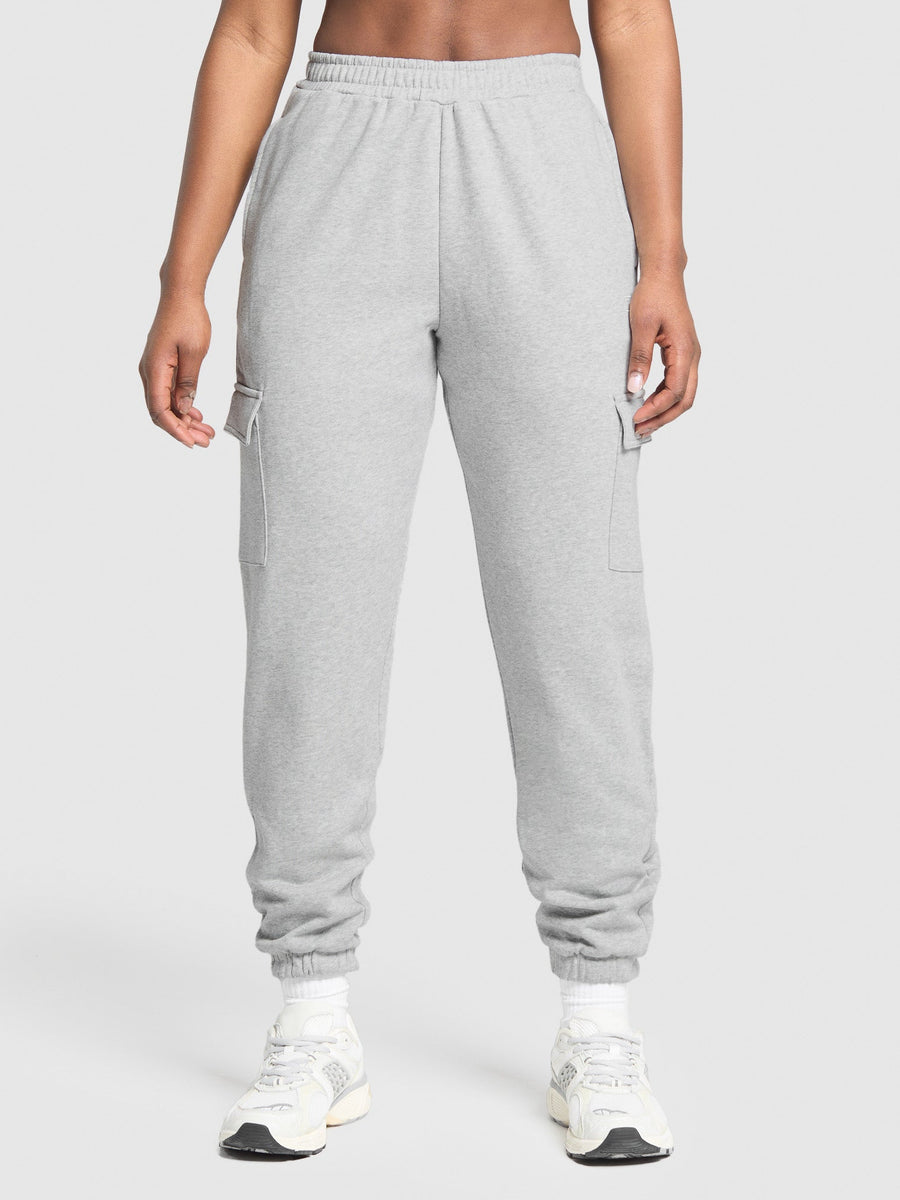 Gymshark Fleece Cargo Joggers — Light Grey Core Marl — 1
