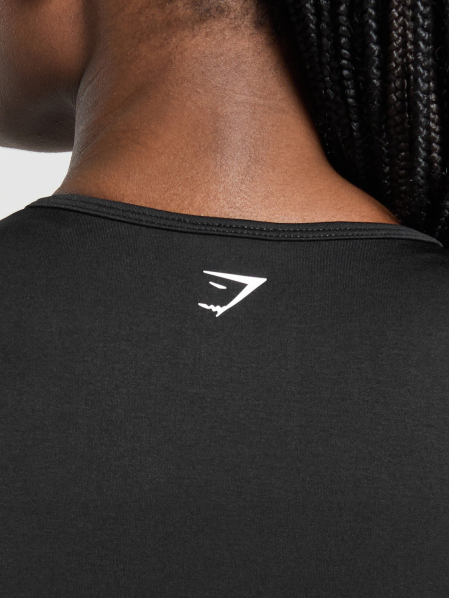 Gymshark Lift Seamless Zip Up Jacket — Black/Black Marl — 6