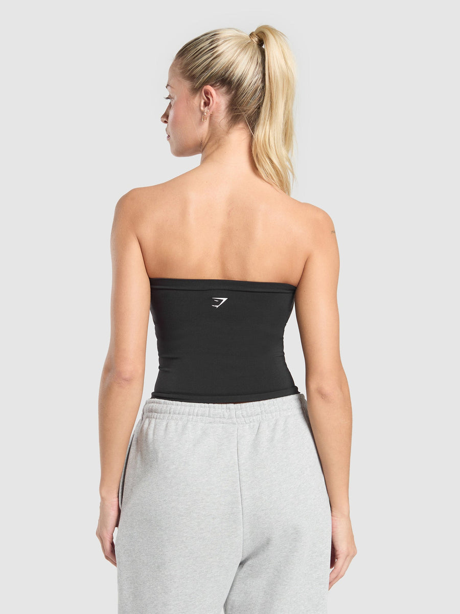 Gymshark Everyday Seamless Midi Tube Top — Black — 2