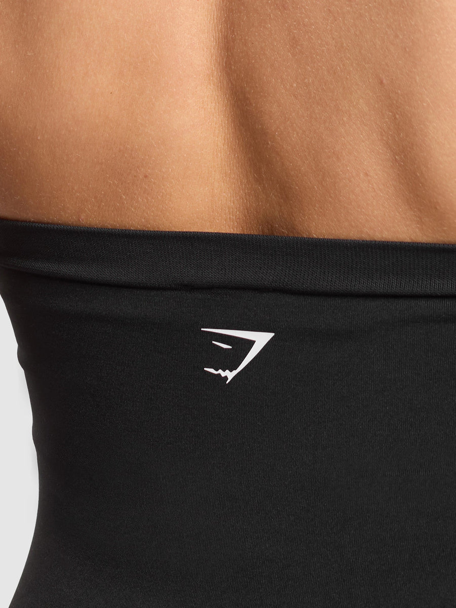 Gymshark Everyday Seamless Midi Tube Top — Black — 4