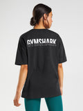 Gymshark Fraction Oversized T-Shirt — Black/White — 1