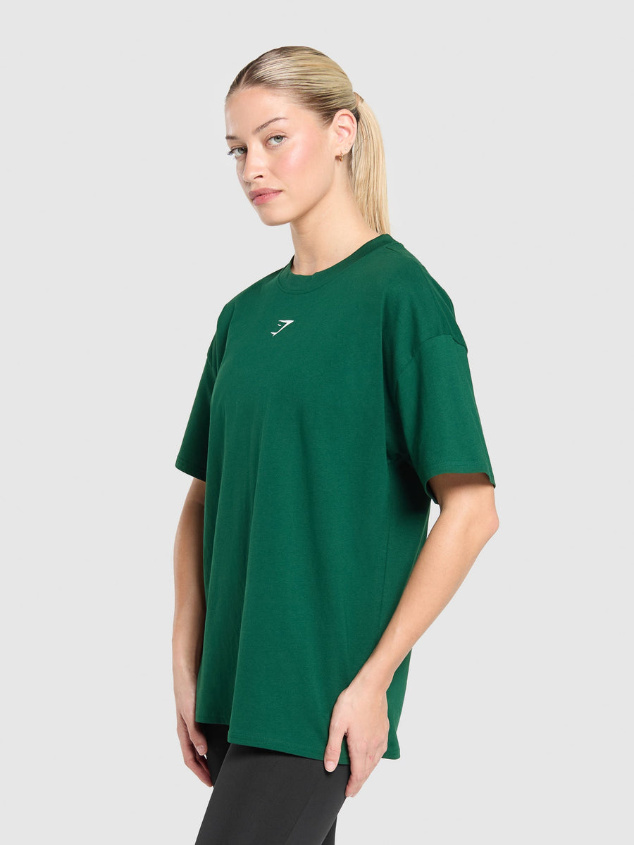 Gymshark Fraction Oversized T-Shirt — Conditioning Green — 3