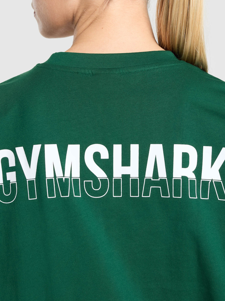 Gymshark Fraction Oversized T-Shirt — Conditioning Green — 6