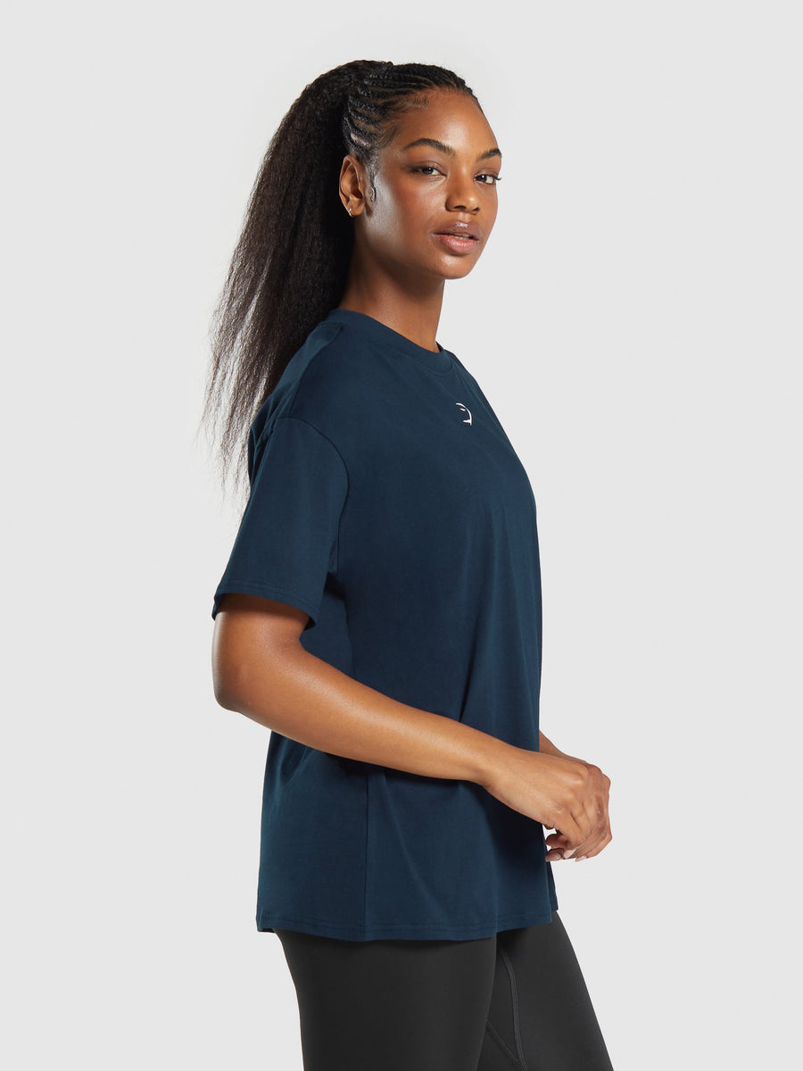 Gymshark Fraction Oversized T-Shirt — Navy — 3