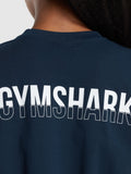 Gymshark Fraction Oversized T-Shirt — Navy — 6