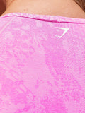 Gymshark Adapt Animal X Whitney Seamless Crop Top — Sour Pink/Vibrant Pink — 6