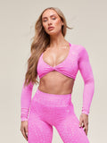 Gymshark Adapt Animal X Whitney Seamless Long Sleeve Top — Sour Pink/Vibrant Pink — 1