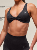 Gymshark Adapt Animal Seamless Twist Front Bra — Asphalt Grey/Black — 3
