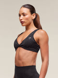 Gymshark Adapt Animal Seamless Twist Front Bra — Asphalt Grey/Black — 4