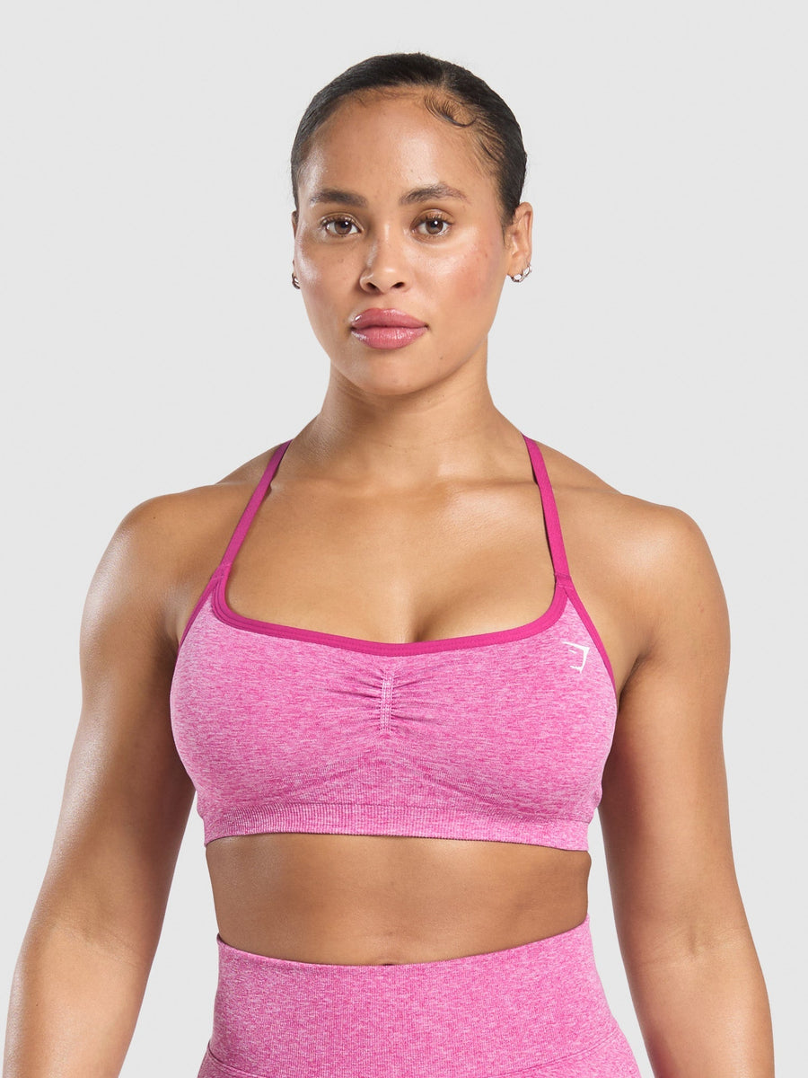Gymshark Lift Seamless Sports Bra — Winning Pink/White Marl — 1