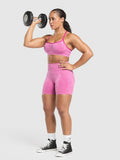 Gymshark Lift Seamless Sports Bra — Winning Pink/White Marl — 5