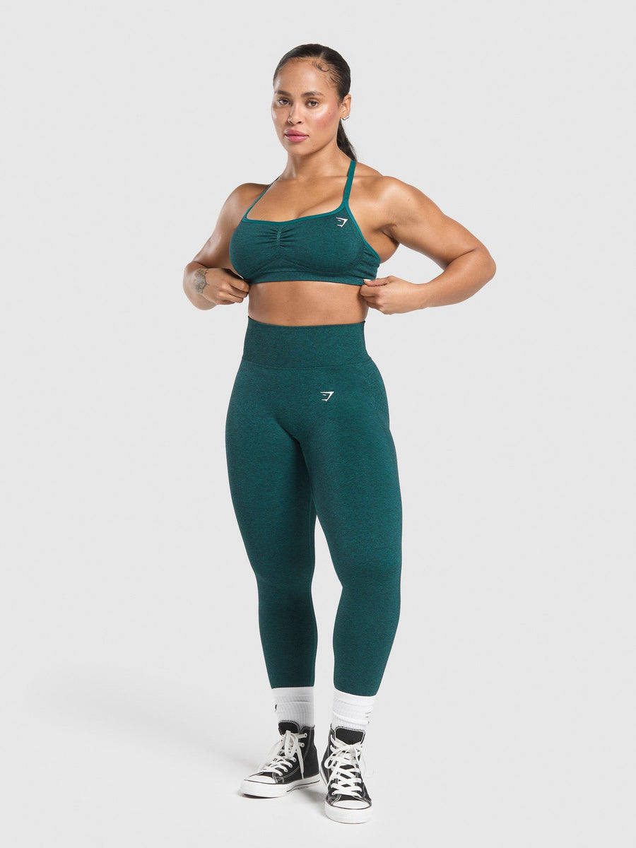 Gymshark Lift Seamless Sports Bra — Functional Teal/Black Marl — 4