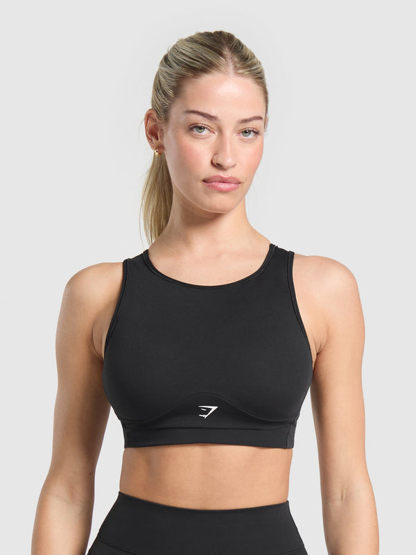 Gymshark Mesh Back Sports Bra — Black