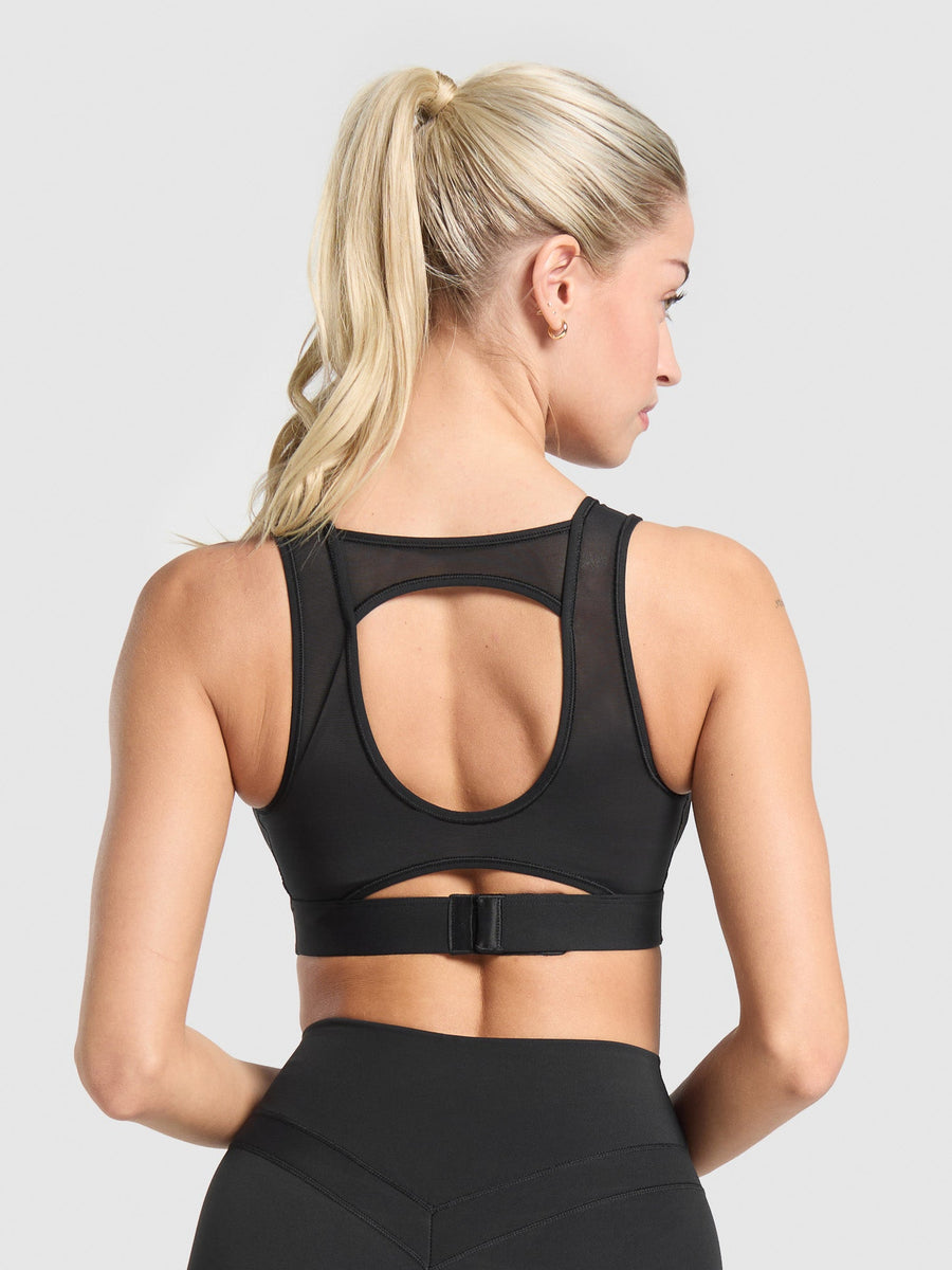 Gymshark Mesh Back Sports Bra — Black — 2