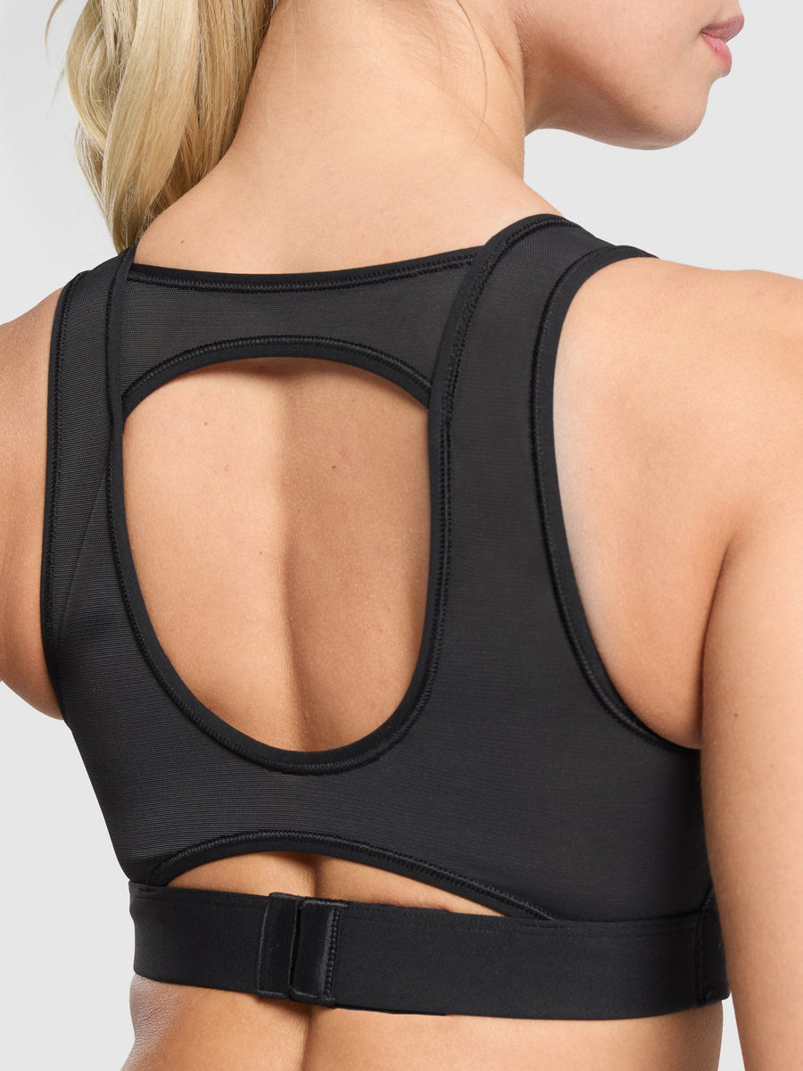 Gymshark Mesh Back Sports Bra — Black — 4