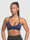 Gymshark Light Support Minimal Halterneck Bra — Heavy Blue — 1