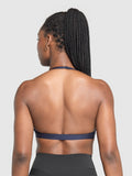 Gymshark Light Support Minimal Halterneck Bra — Heavy Blue — 2