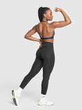 Gymshark Light Support Minimal Halterneck Bra — Heavy Blue — 4