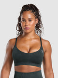 Gymshark Gains Seamless Washed Sports Bra — Black — 1