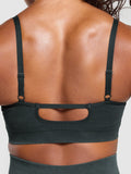 Gymshark Gains Seamless Washed Sports Bra — Black — 4