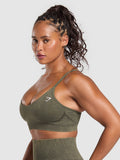 Gymshark Gains Seamless Washed Sports Bra — Strength Green/Wash — 3
