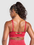 Gymshark Gains Seamless Washed Sports Bra — Carmine Red/Wash — 2