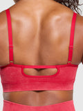 Gymshark Gains Seamless Washed Sports Bra — Carmine Red/Wash — 6