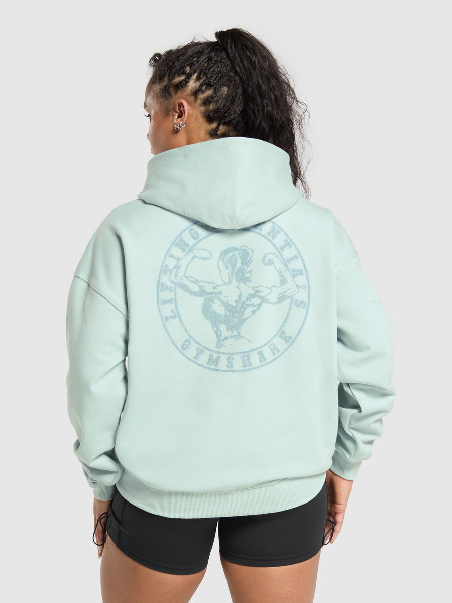 Gymshark Back Gains Graphic Hoodie — Morning Blue — 1