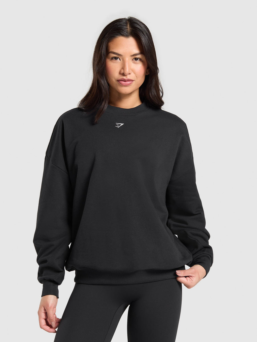 Gymshark Lifestyle Club Graphic Pullover — Black — 2