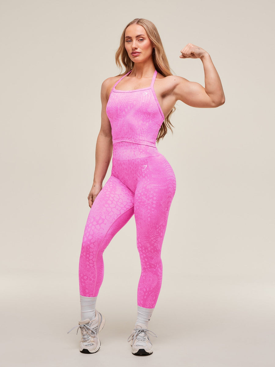 Gymshark Adapt Animal Seamless Midi Tank — Sour Pink/Vibrant Pink — 4