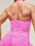 Gymshark Adapt Animal Seamless Midi Tank — Sour Pink/Vibrant Pink — 8