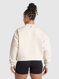 Gymshark Lifting Essentials Graphic Brushed Oversized Sweatshirt — Oat White — 2