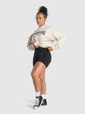 Gymshark Lifting Essentials Graphic Brushed Oversized Sweatshirt — Oat White — 4