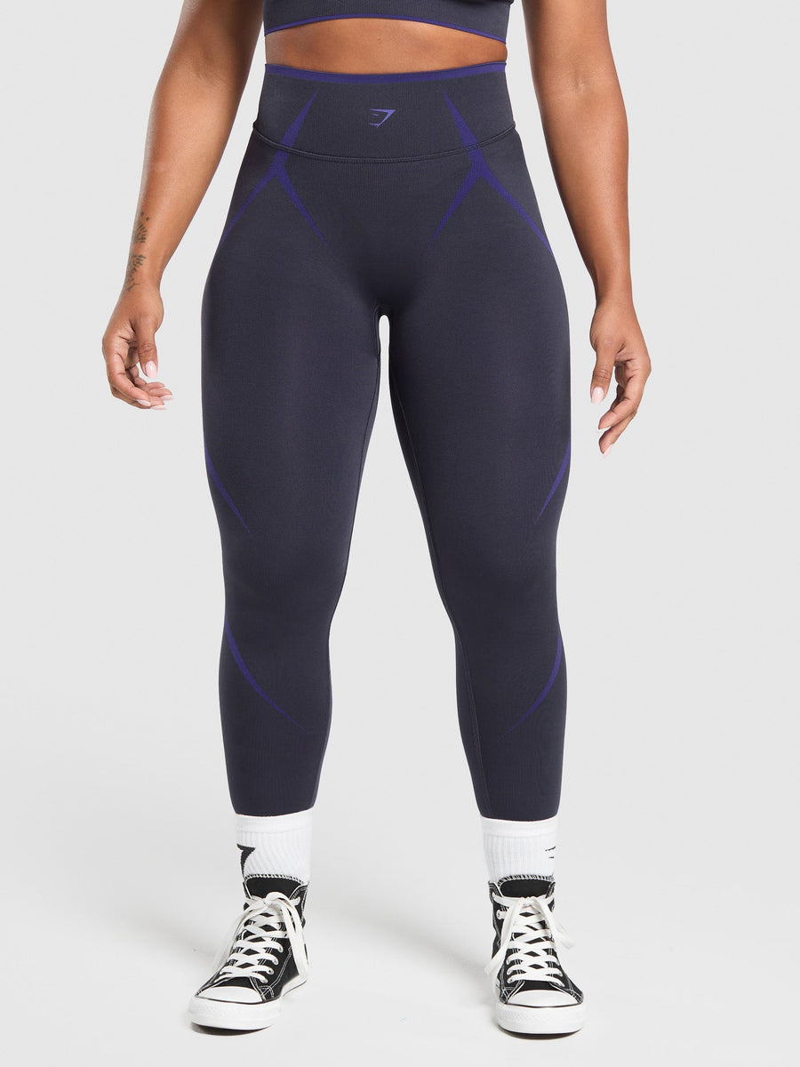 Gymshark Apex Lift Seamless Leggings — Heavy Blue/Cobalt Purple — 1