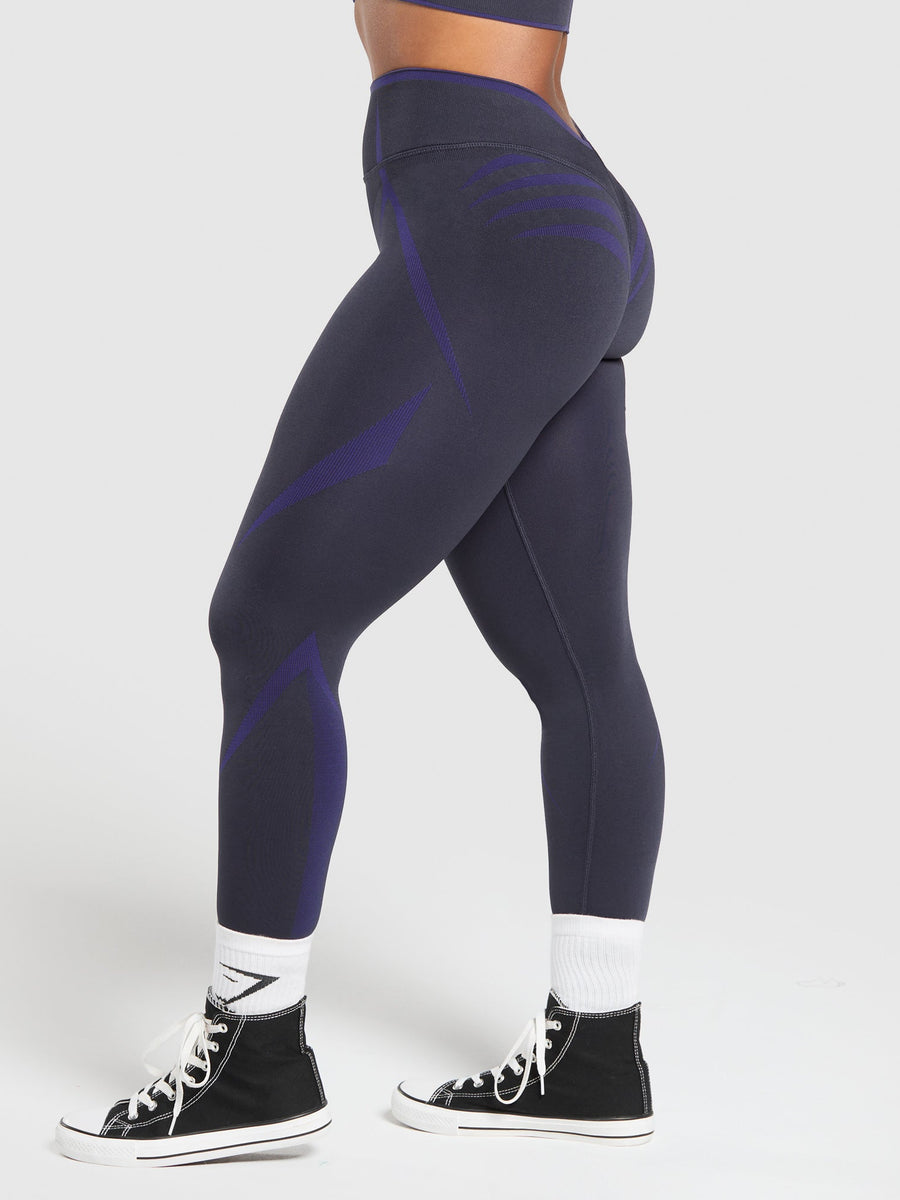 Gymshark Apex Lift Seamless Leggings — Heavy Blue/Cobalt Purple — 3