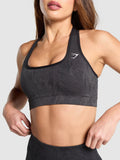 Gymshark Adapt Camo Racer Back Sports Bra — Asphalt Grey/Black — 5
