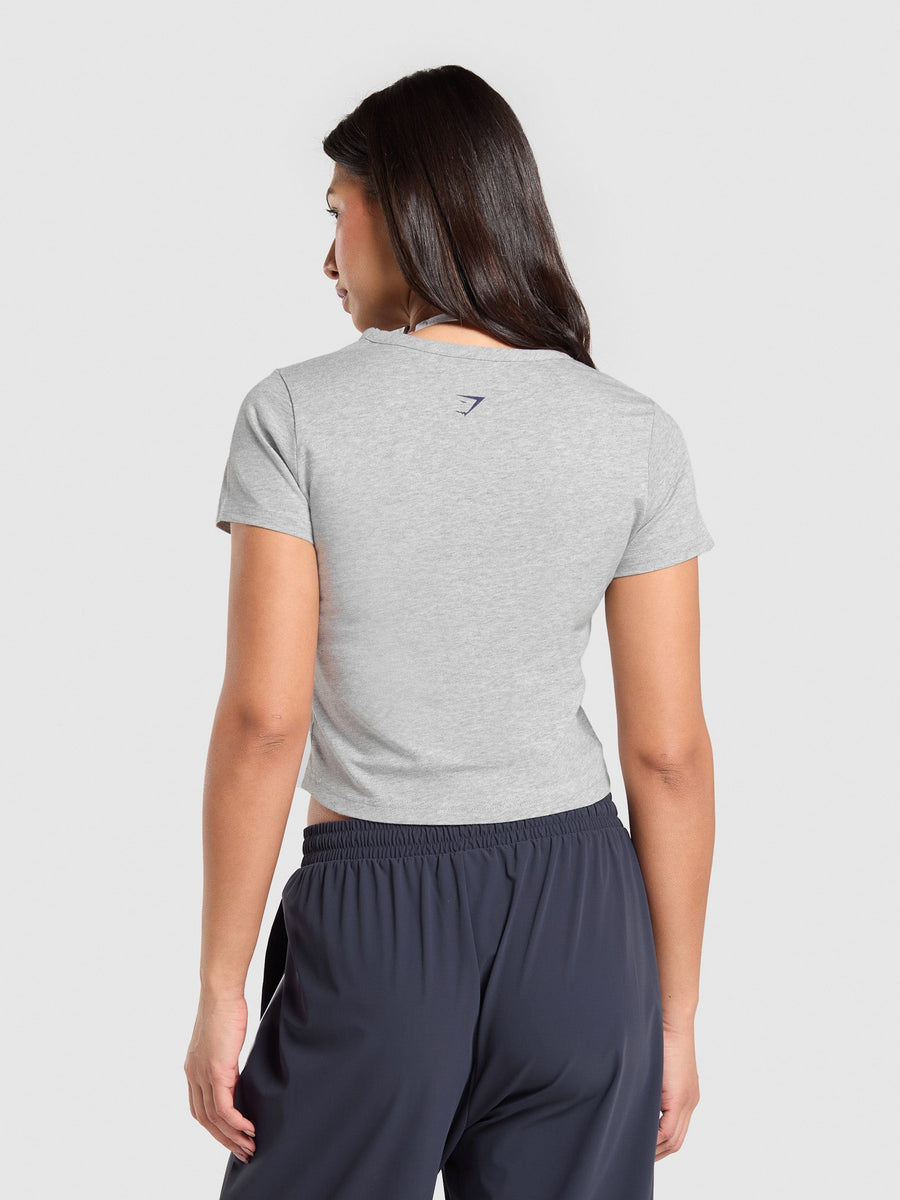 Gymshark EST 2012 Graphic Baby T-Shirt — Light Grey Core Marl — 2