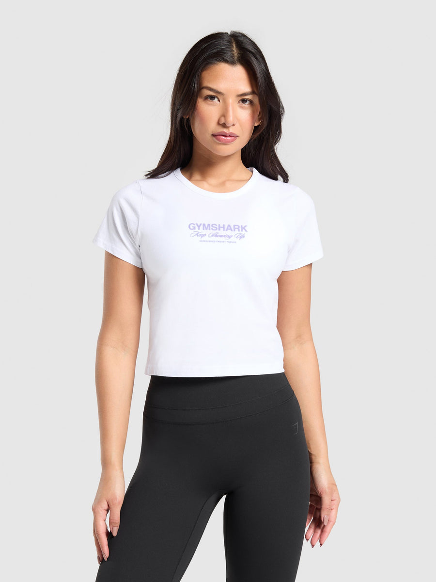 Gymshark EST 2012 Graphic Baby T-Shirt — White — 1