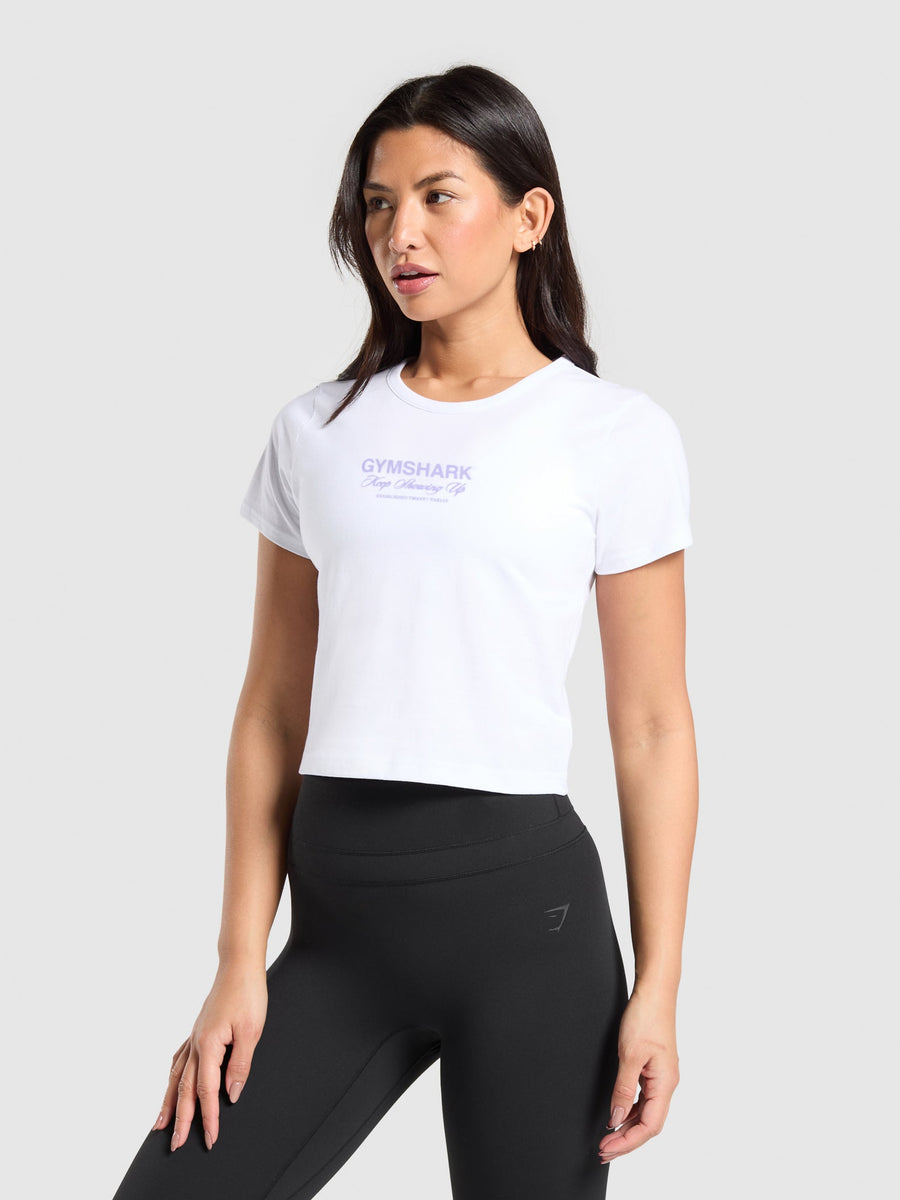 Gymshark EST 2012 Graphic Baby T-Shirt — White — 2