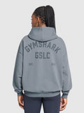 Gymshark 66 Washed Graphic Oversized Hoodie — Iron Blue/Wash — 1