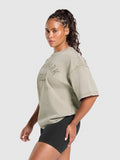 Gymshark 66 Washed Graphic Oversized T-Shirt — Linen Brown/Wash — 3