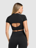 Gymshark Corset Seamless Crop Top — Black — 2