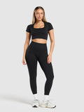 Gymshark Corset Seamless Crop Top — Black — 4