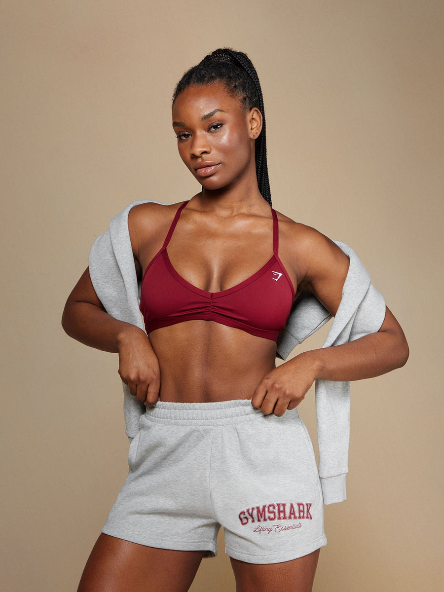 Gymshark Lifting Essentials Graphic Brushed 4' Shorts — Light Grey Core Marl — 1