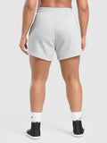 Gymshark Lifting Essentials Graphic Brushed 4' Shorts — Light Grey Core Marl — 3