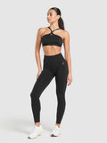 Gymshark Halter Neck Sports Bra — Black — 4