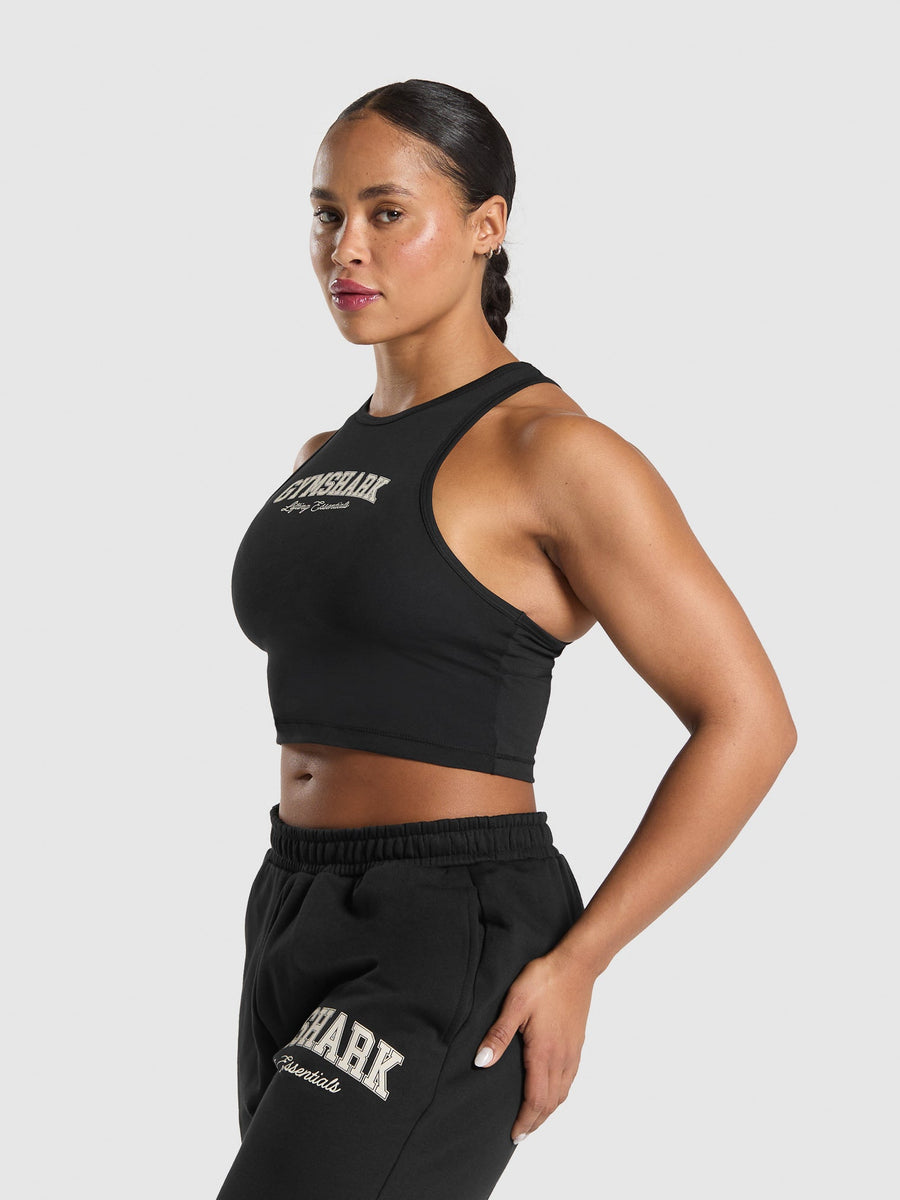 Gymshark Lifting Essentials Graphic Tank — Black — 3
